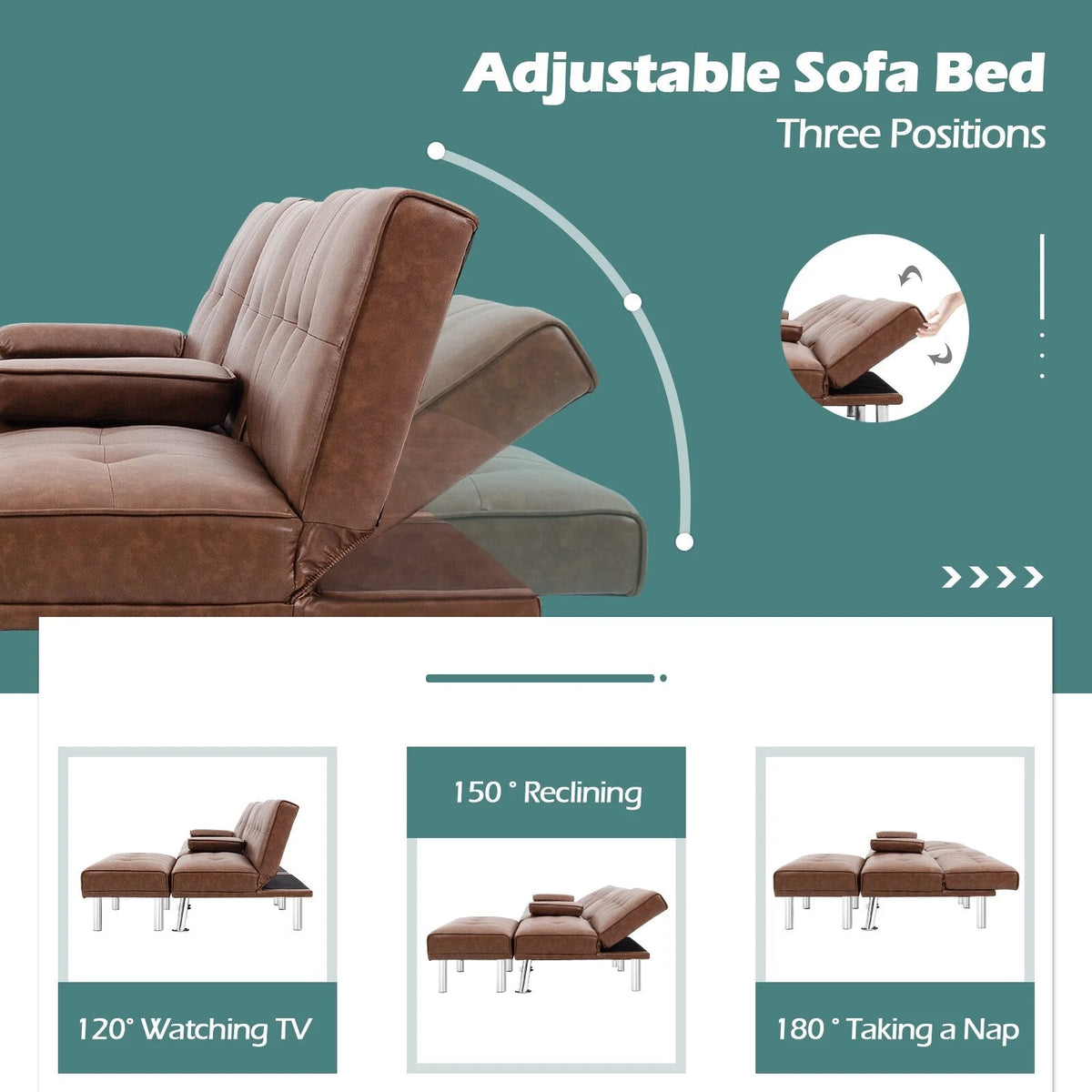 Brown 3-Piece Sectional Sofa Set F813