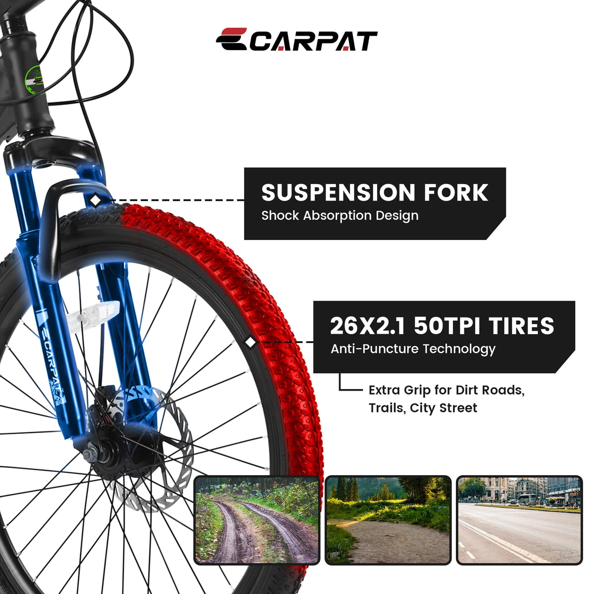 26 inch Mountain Bike with 21 Speed & Disc Brakes D898