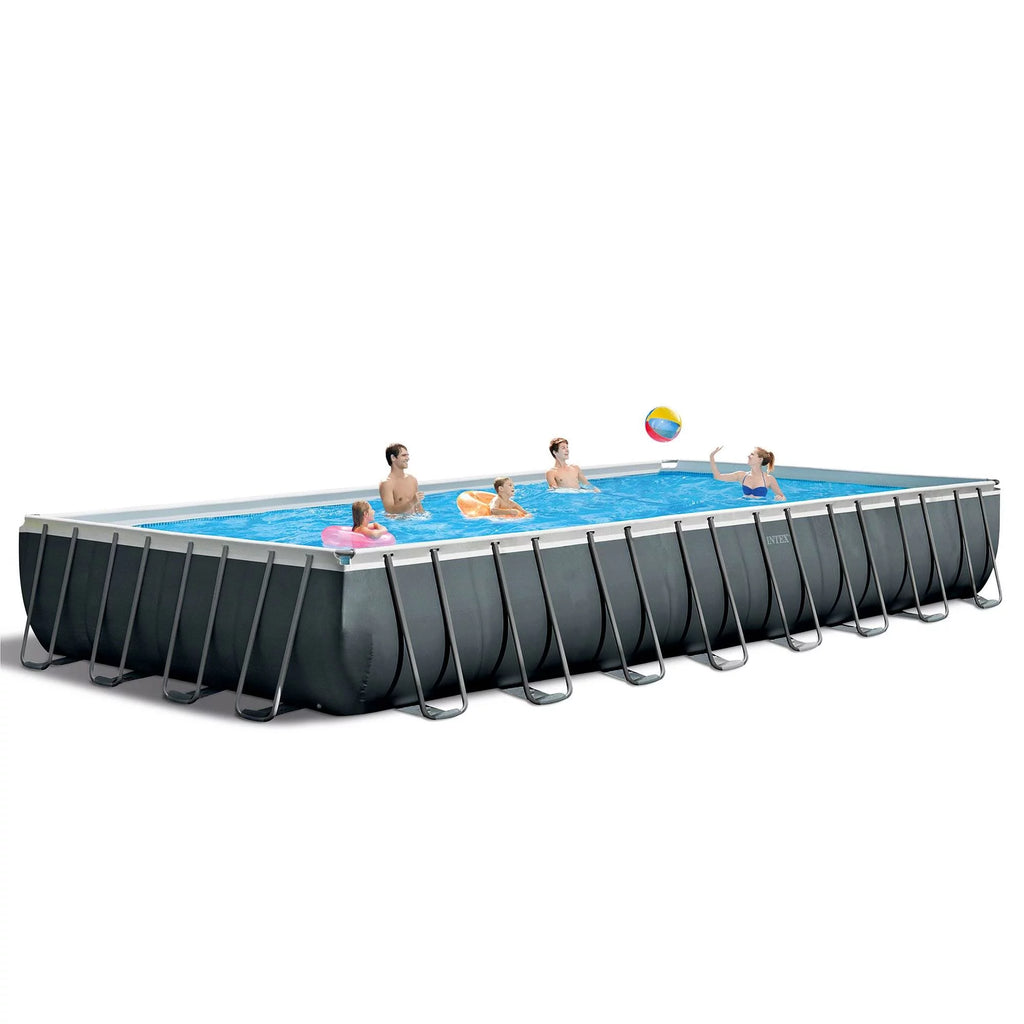 24' x 12' x 52 Rectangular Frame Swimming Pool Set with Pump O277265