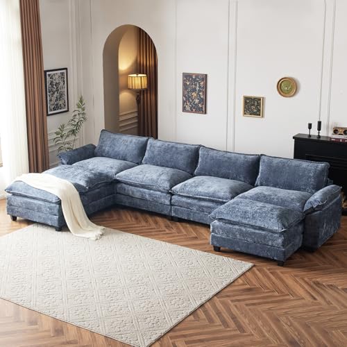 87" Convertible L-Shaped Sectional Sofa with Ottoman K828791