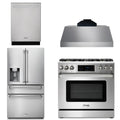 36 Gas Range, Range Hood, Refrigerator with Water and Ice Dispenser, Dishwasher D54796