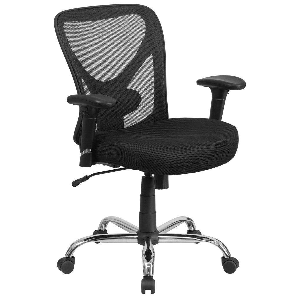 Black Mesh Ergonomic Task Office Chair with Adjustable Back and Arms Y307