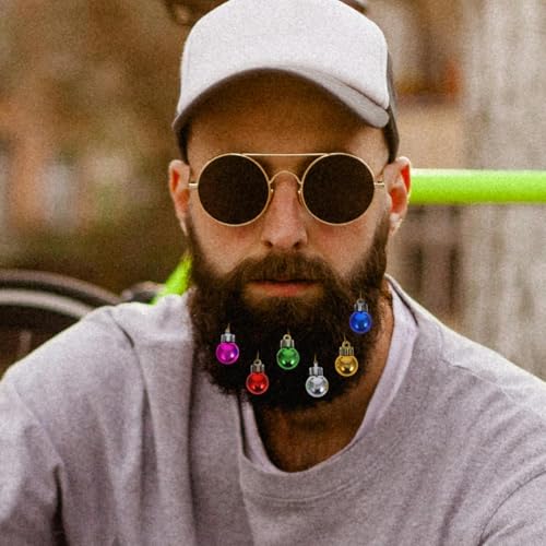 12pcs Light up Christmas Beard Ornaments W299
