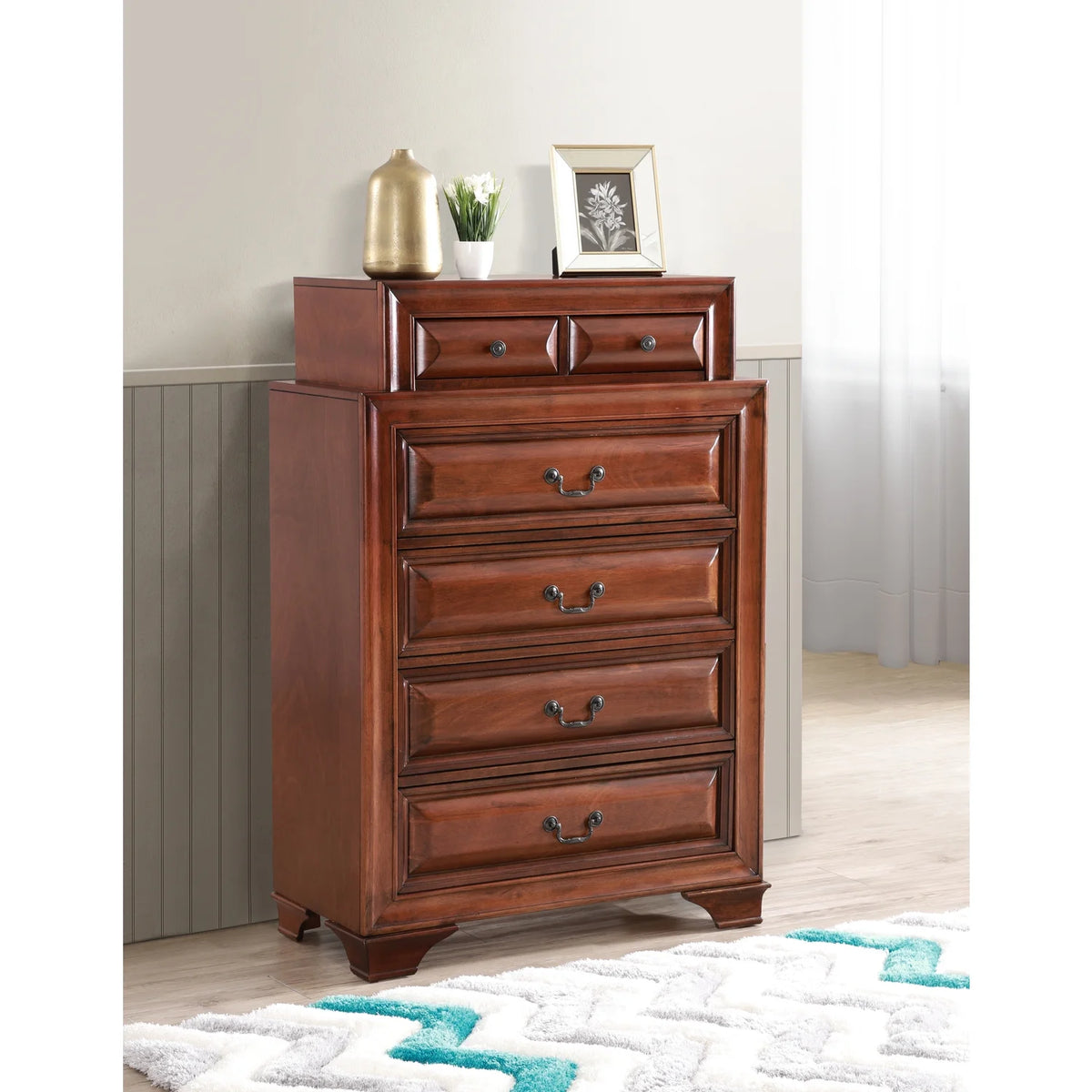 Oak 6 Drawer Chest A211