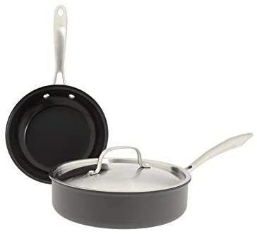10 Pc Hard Anodized Non Stick Cookware Set H5004