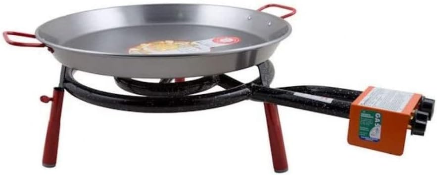 20 Inch Carbon Steel Paella Pan Set with Burner X85633