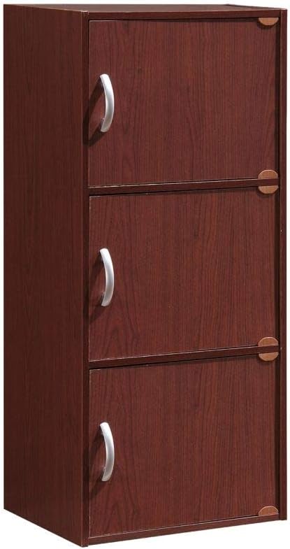 3-Shelf Black Bookcase Cabinet L413712