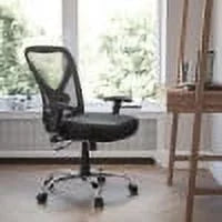 Black Mesh Ergonomic Task Office Chair with Adjustable Back and Arms Y307
