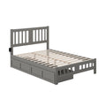 Gray Wood Full Bed with 2 Drawers D484871