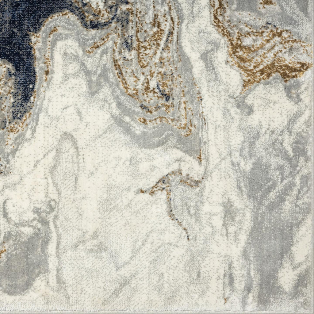 Blue Abstract 8x10 Area Rug A8724