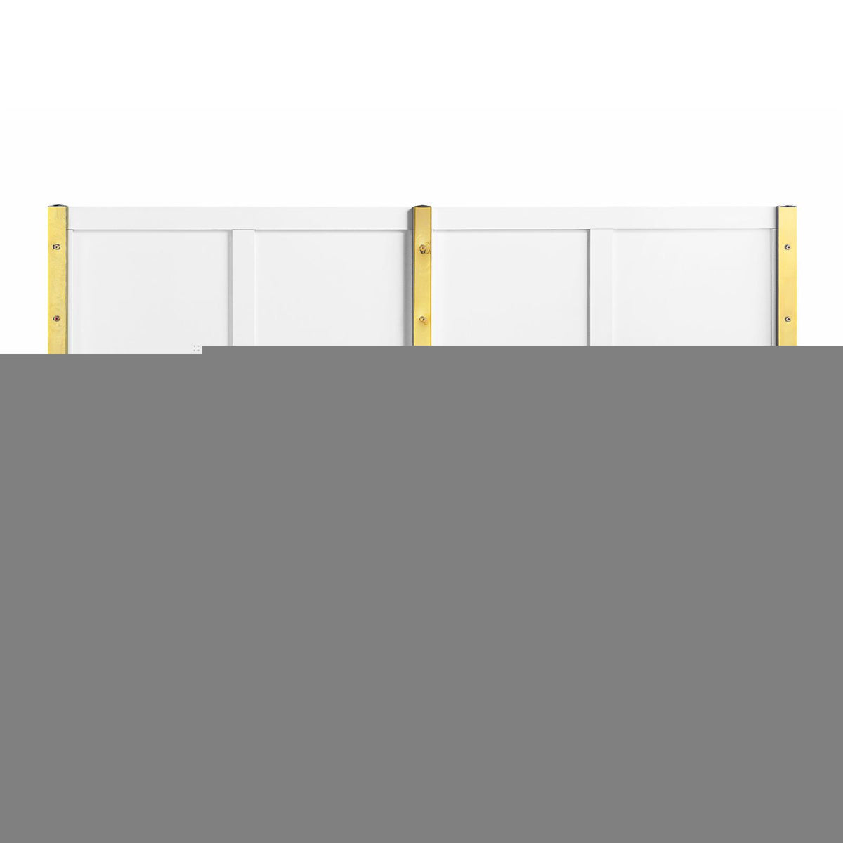 Queen Bed White High Gloss Finish X8681
