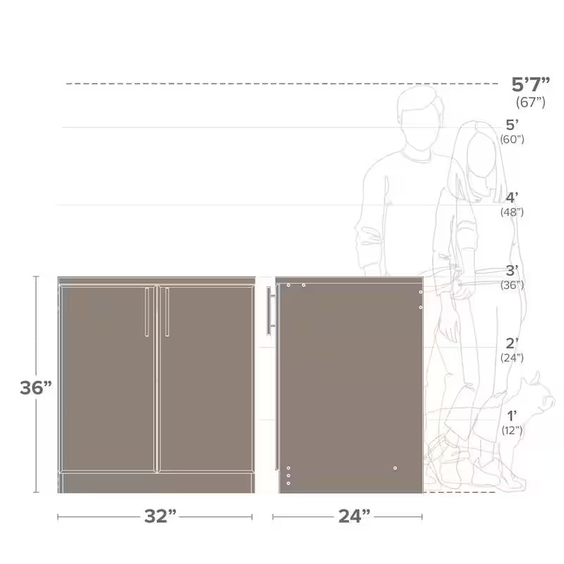 Black Wood Freestanding Garage Cabinet X32178