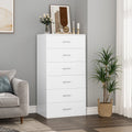 White 6 Drawer Wood Dresser W28392