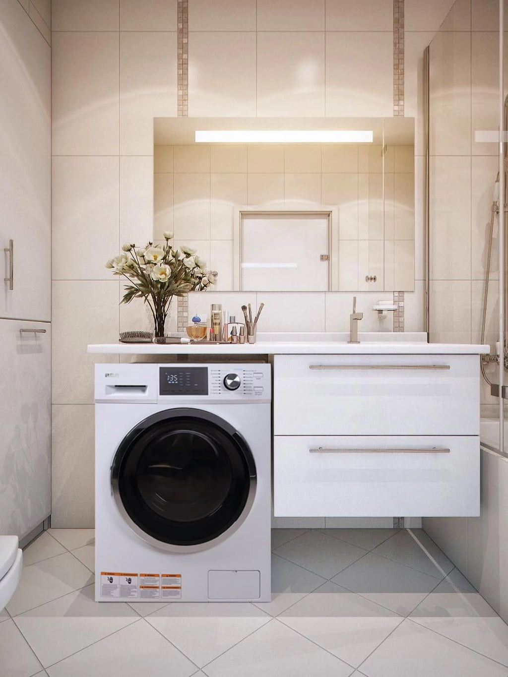 White 2.7 cu ft Front Loading Combo Washer and Dryer H9061