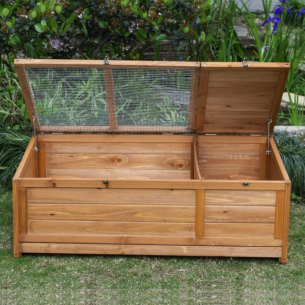 Wooden Tortoise House with Removable Bottom W38771
