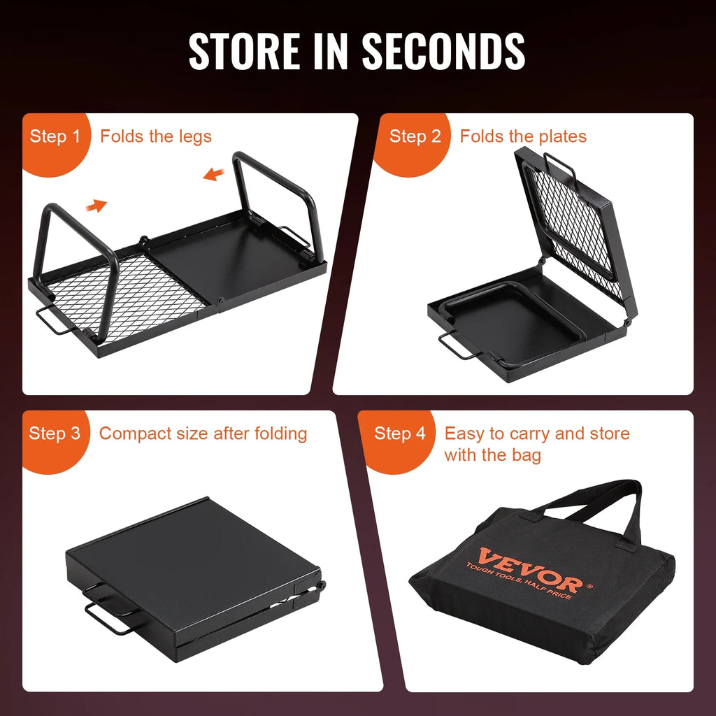 Folding Steel Campfire Grill A306