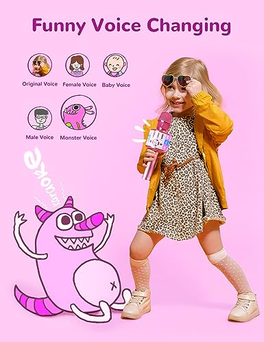 Kids Karaoke Microphone with LED Light I4415