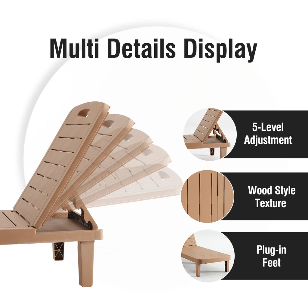 Oversized Outdoor Lounge Chair with Cup P200684