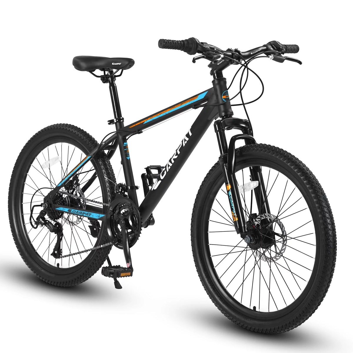 24 inch Mountain Bike with 21 Speed Drive, Dual Disc Brake, Front Suspension X814971