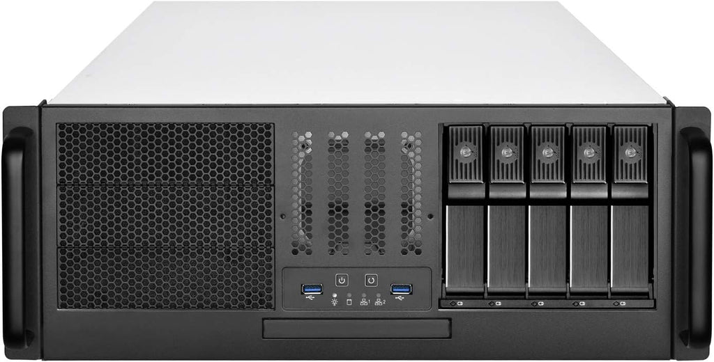 4U Rackmount Server Case with 5 x 3.5 Hot-Swappable Bay and 3 x 5.25 Bays Z476