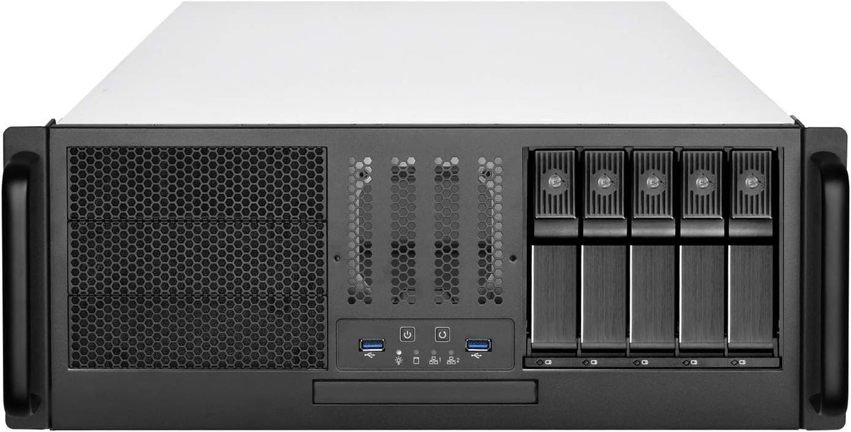 4U Rackmount Server Case with 5 x 3.5 Hot-Swappable Bay and 3 x 5.25 Bays Z476
