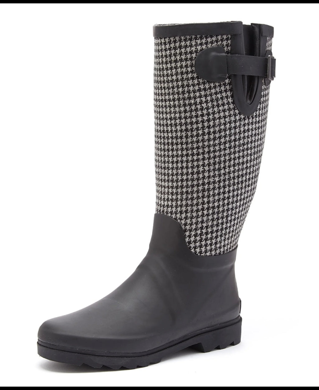 Two Tone Water Resistant Tall Rain Boot E3508