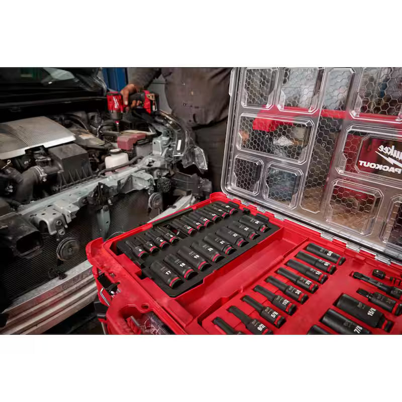 3/8 in. Drive Metric and SAE Deep Well Impact Socket Set 36-Piece K4942