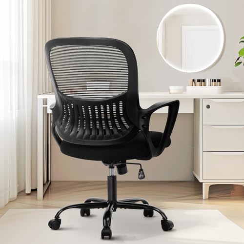 Black Ergonomic Mid-Back Mesh Swivel Office Chair Z3257