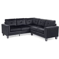 Black Velvet Sectional Q427