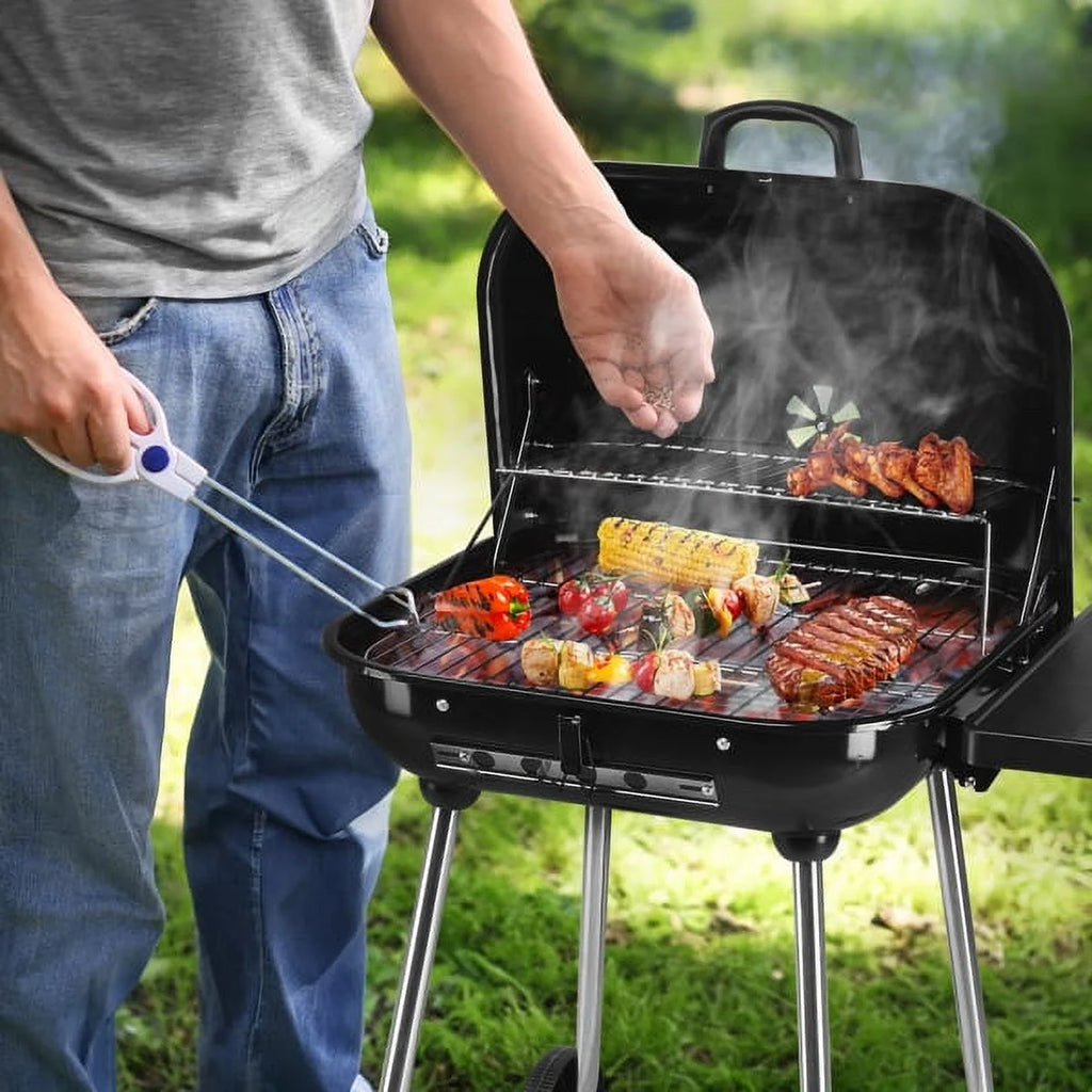 28" Portable Charcoal Grill with Wheels D77353