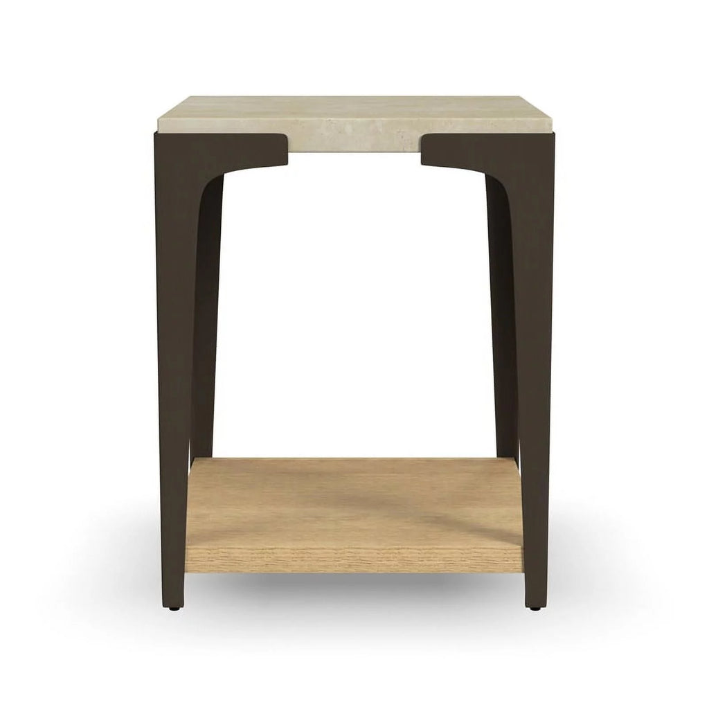 Brown Wood Chairside Table Y554