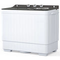 26Lbs Portable Twin Tub Washing Machine with Gravity Drain Pump U7709