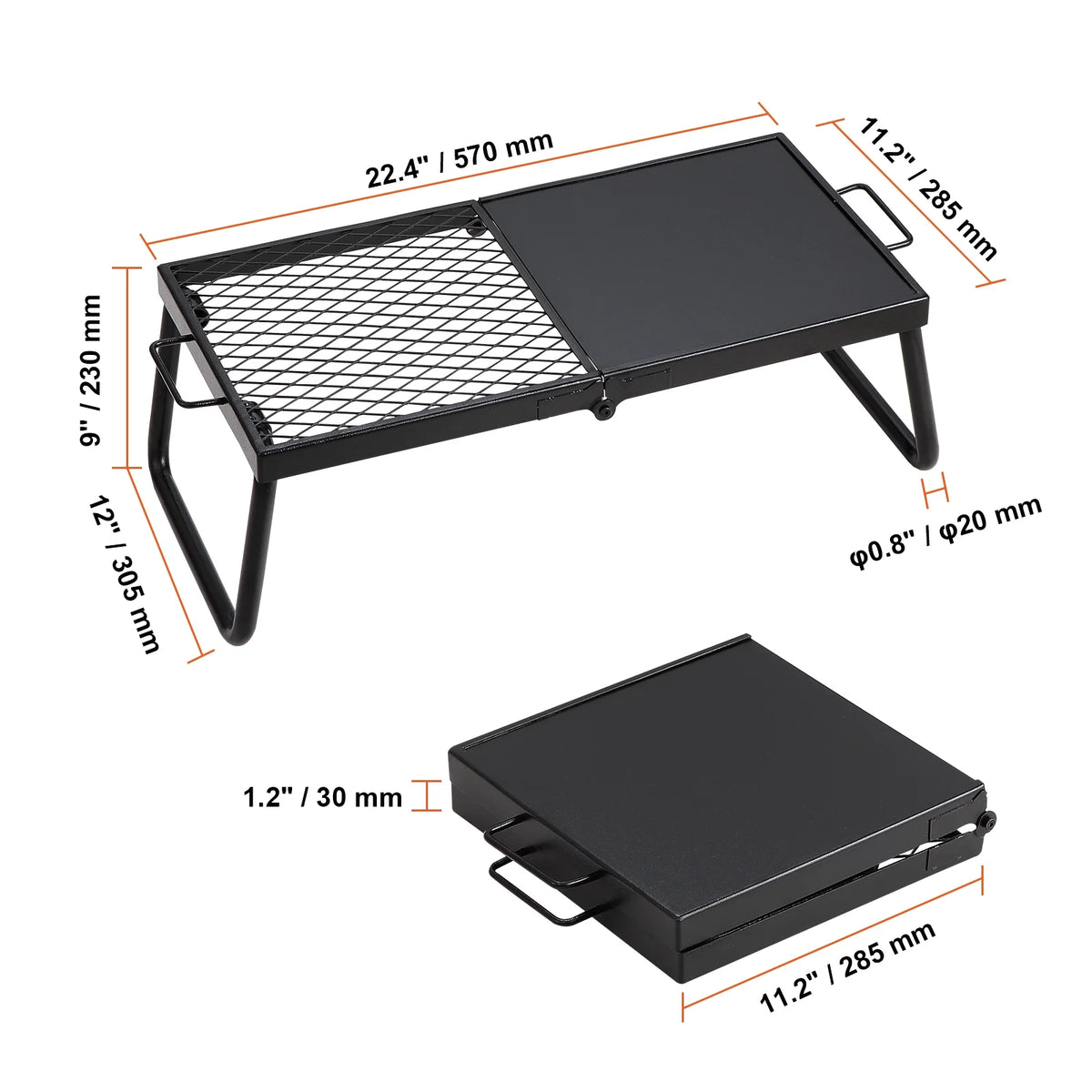 Folding Steel Campfire Grill A306