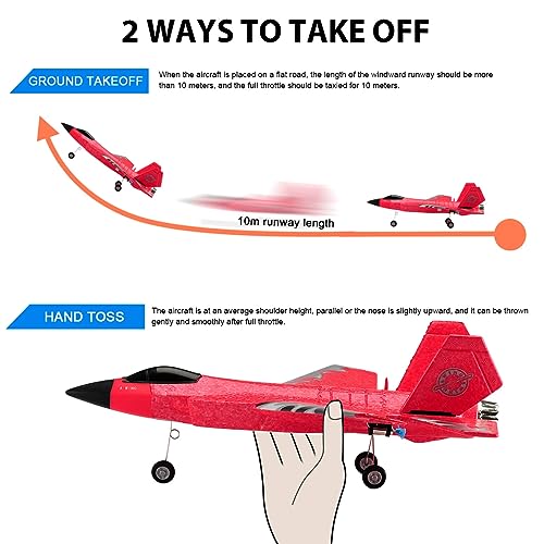 Remote Control Plane 2.4GHz RC Airplane with Gyro LED Lights Blue Z9048