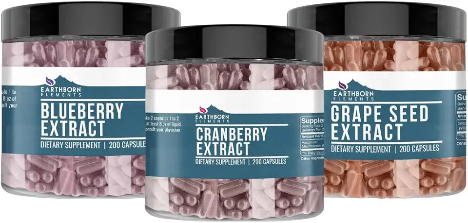 Grape Seed Blueberry Cranberry Extract Capsules 200 Capsules K145