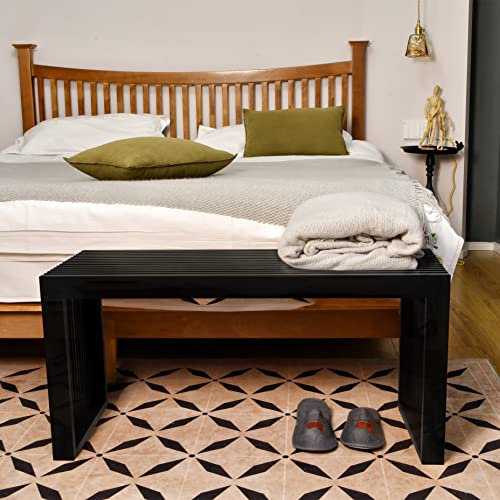 Bamboo Dining Bench, 35 inch Solid Bamboo Bench F902064