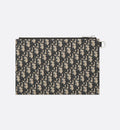 Beige and Black Oblique Jacquard Pouch Y218266