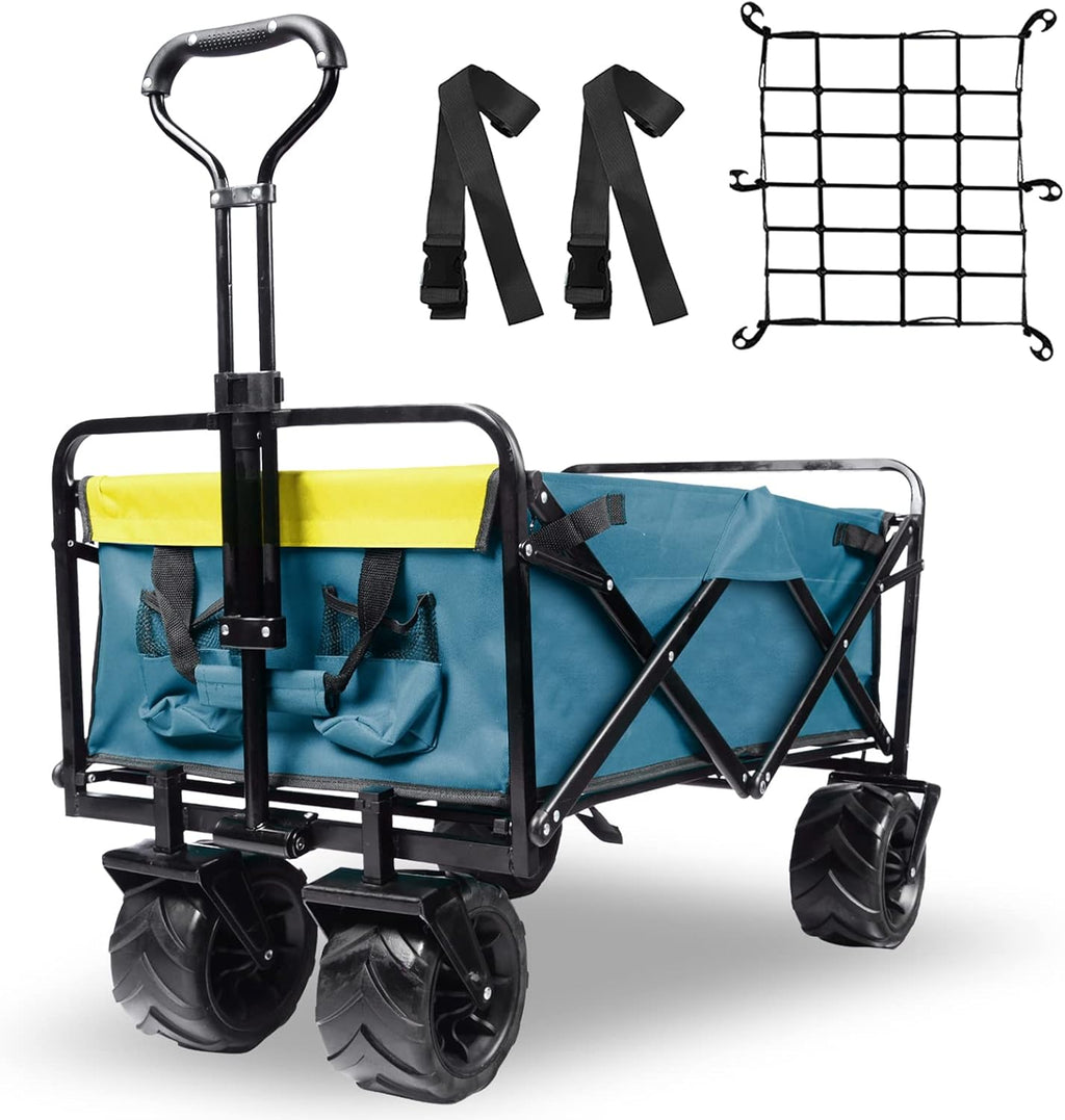 Collapsible Heavy Duty Wagon Cart with All-Terrain Wheels F55622