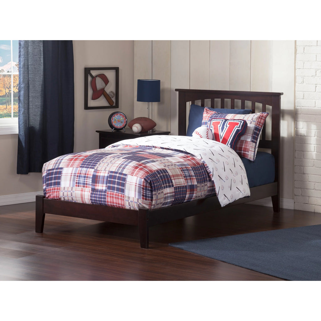 Espresso Twin-size Platform Bed V82821