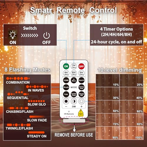 300LED Warm White Fairy Curtain Lights 2 Pack Z33498