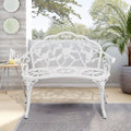 White Outdoor Aluminium Garden Bench D828255