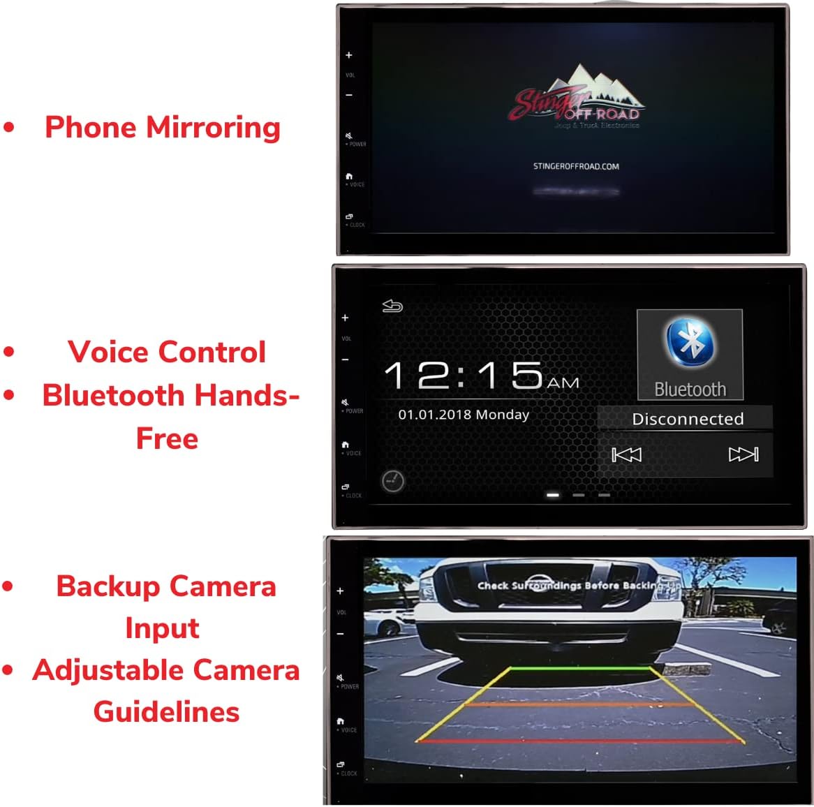 Double Din Radio Kit with Touchscreen, CarPlay, Android Auto, Bluetooth U564730