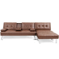 Brown 3-Piece Sectional Sofa Set F813