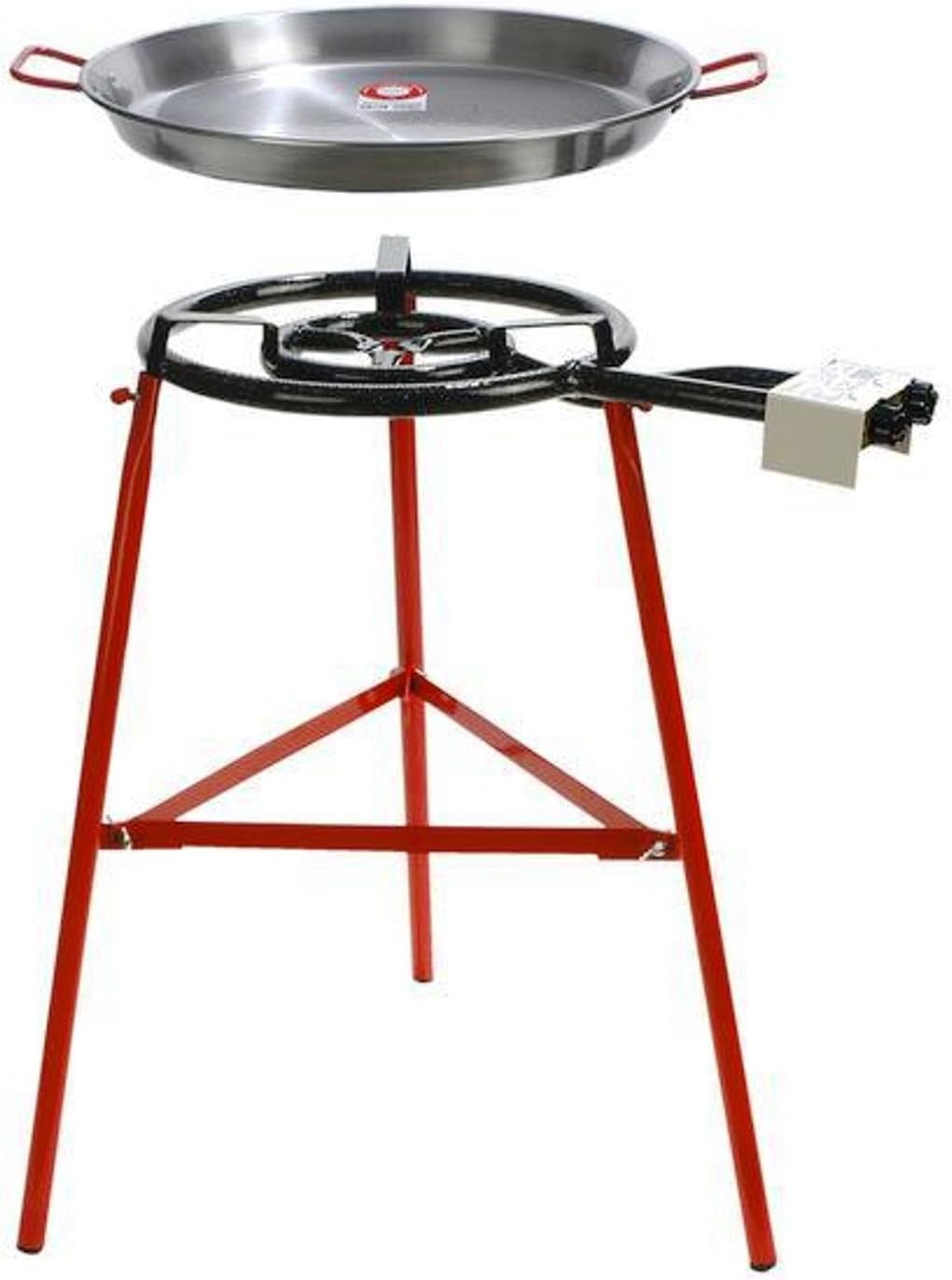 20 Inch Carbon Steel Paella Pan Set with Burner X85633