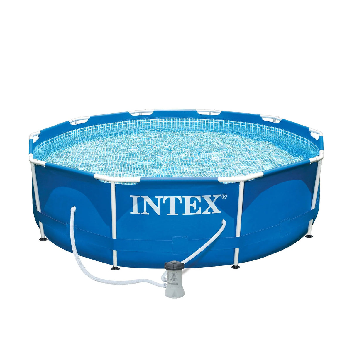 Above-Ground Pool Ladder with 10 x 2.5-Foot Pool Set with Filter Pump O305524