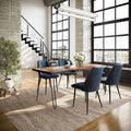 Solid Acacia Five Piece Dining Set with Upholstered Chairs X448