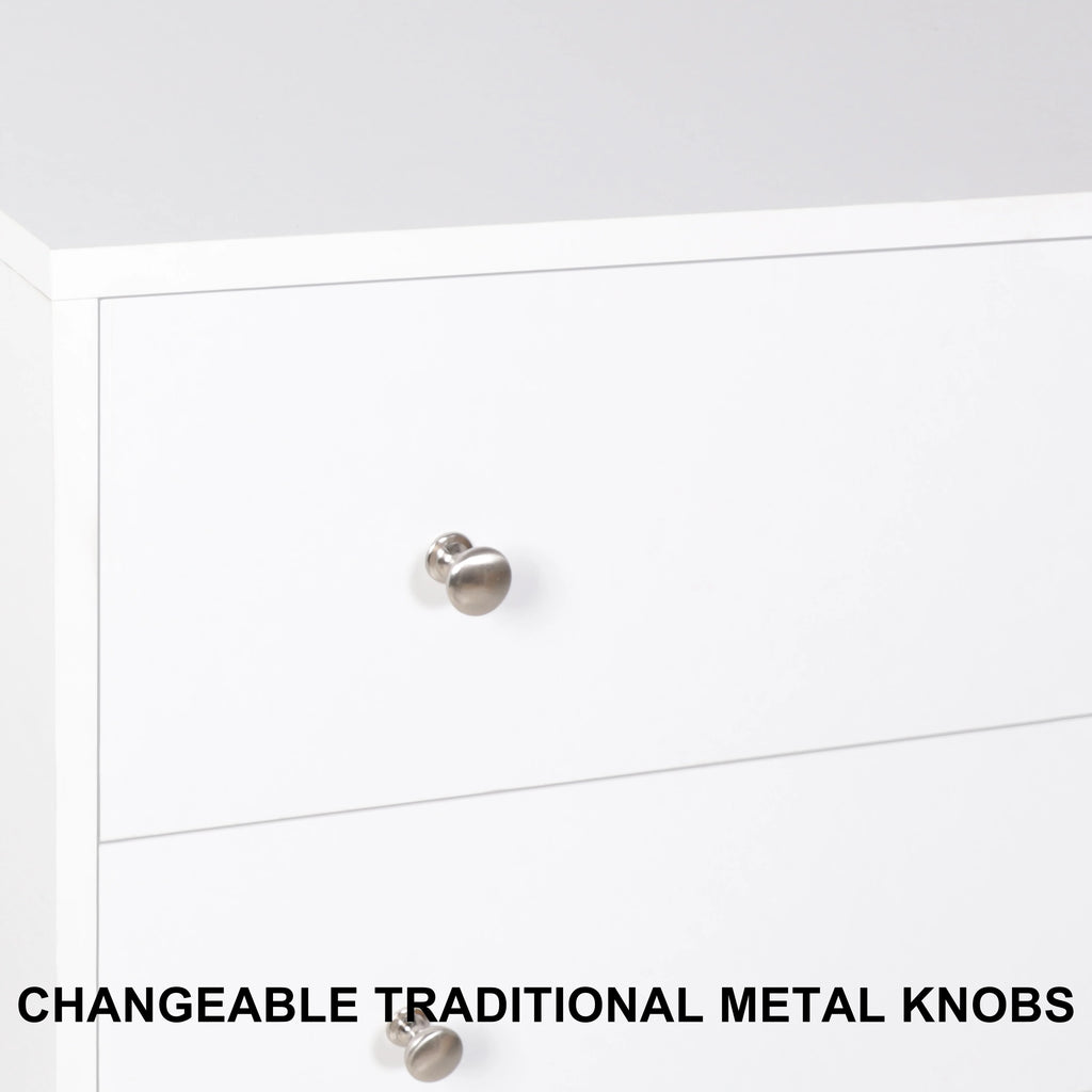 White 5 Drawer Dresser C5602