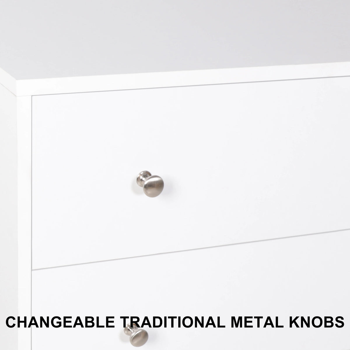 White 5 Drawer Dresser C5602