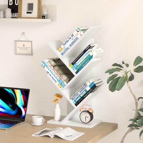 10 Tier Dark Grey Wood Tree Bookshelf R4935