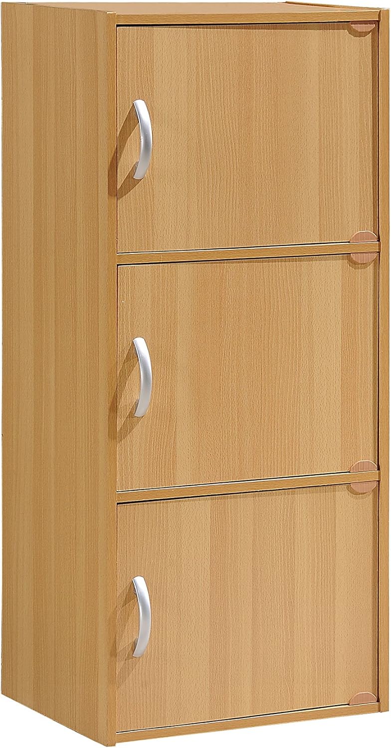 3-Shelf Black Bookcase Cabinet L413712
